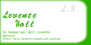 levente woll business card